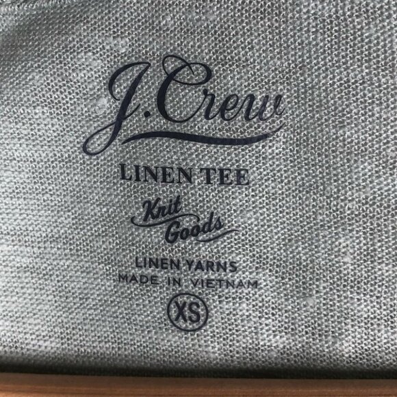 J.  Crew Light Mint Linen Crewneck T-Shirt Size XS - Picture 5 of 9